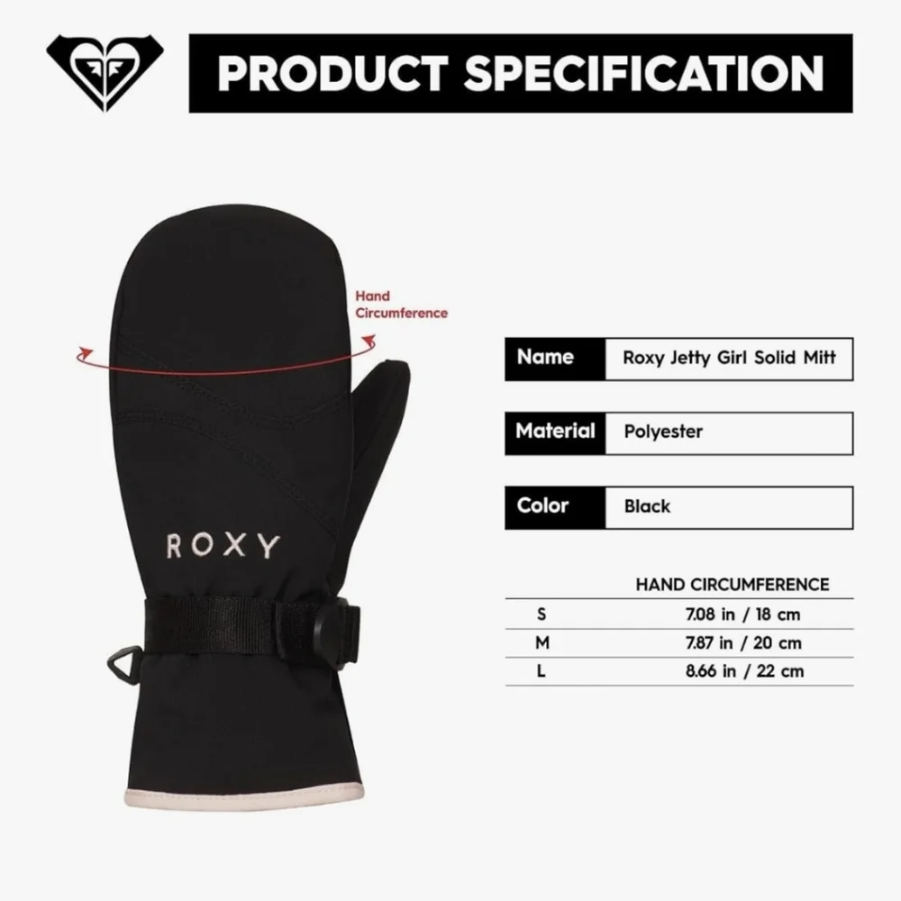 ROXY NEW Jetty Girl Insulated Mittens